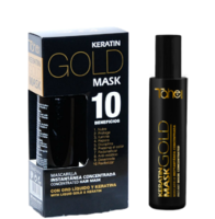 Несмываемая спрей-маска Tahe Mask Keratin Gold с кератином и жидким золотом